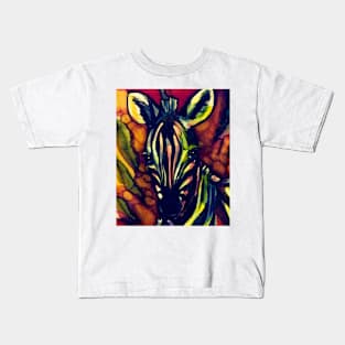 Rainbow zebra Kids T-Shirt